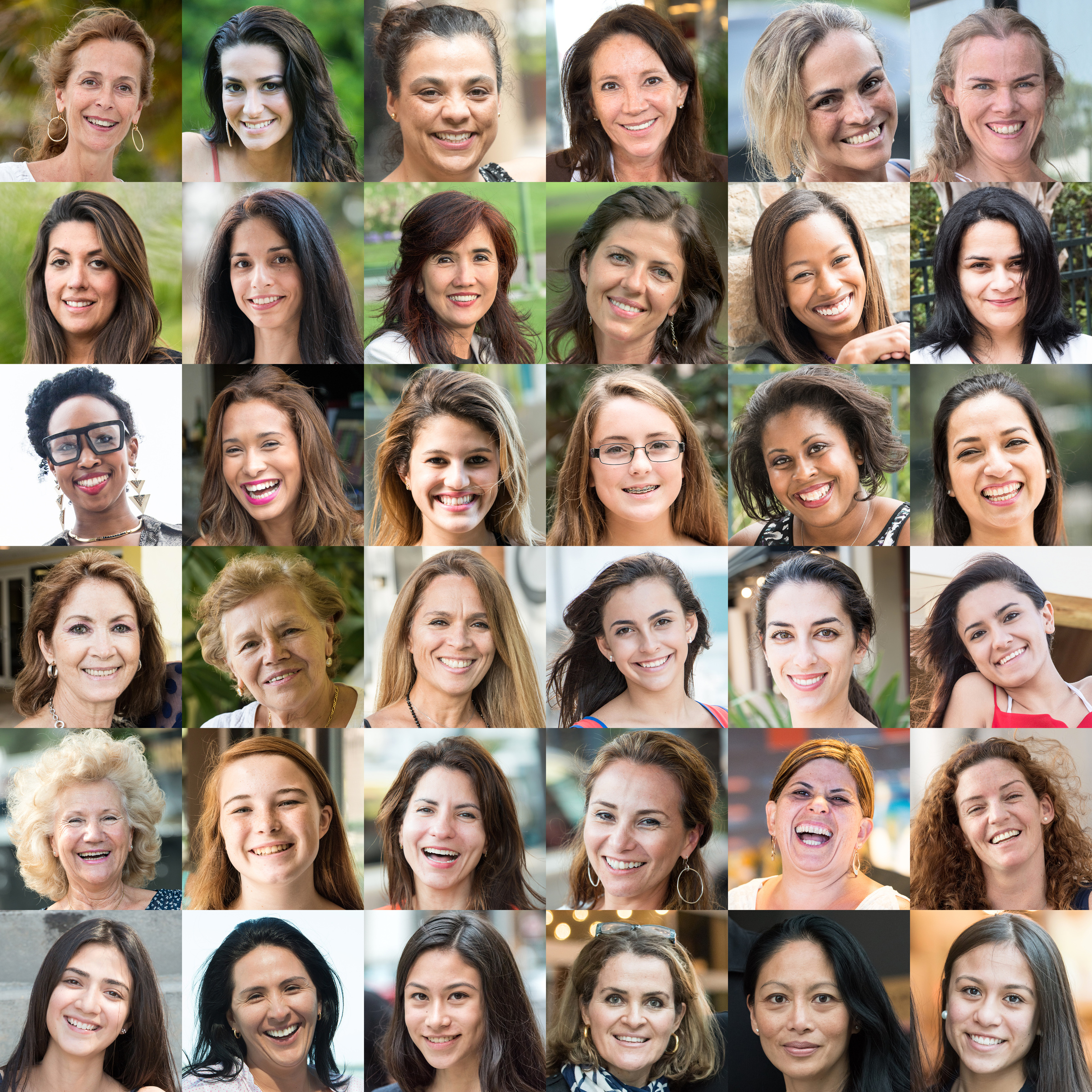 Smiling Women's Faces